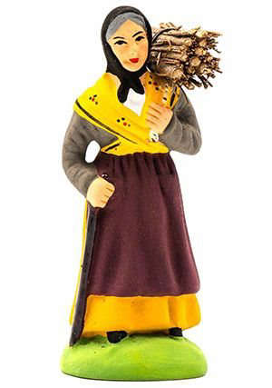 Santon Femme au fagot 7 cm - CARBONEL