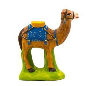 Santon Chameau Debout Bleu 7 cm - CARBONEL