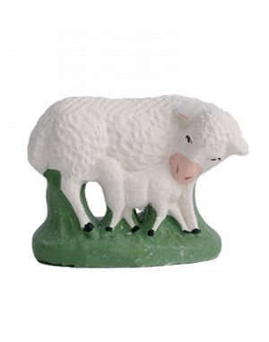 Santon Brebis et agneau 7 cm - ESCOFFIER