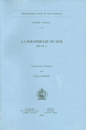 La paraphrase de Sem (nh 7,1) - Michel Roberge
