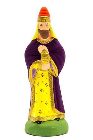 Santon Roi Blanc 7 cm - CARBONEL