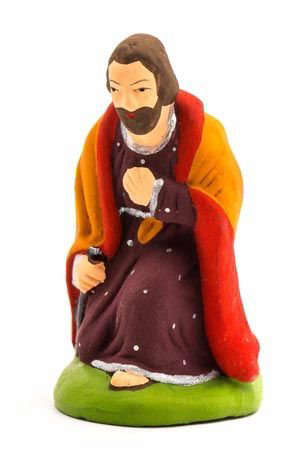 Santon Joseph à Genoux 7 cm - CARBONEL