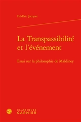 La transpassibilité et l'événement : essai sur la philosophie de Maldiney - Frédéric Jacquet