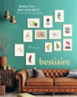 Bestiaire : le premier livre d'art qui s'accroche : 21 reproductions - Cindy Lermite