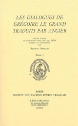 Les dialogues de Grégoire le Grand traduits par Angier - Grégoire 1