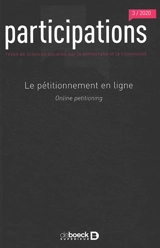 Participations : revue de sciences sociales sur la démocratie et la citoyenneté, n° 3 (2020). Le pétitionnement en ligne. Online petitioning