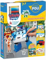 Drawmaster Robocar Poli : super kit de pochoirs : 4 étapes faciles pour dessiner tes héros - Anne Paradis