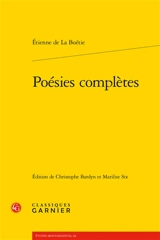 Poésies complètes - Etienne de La Boétie