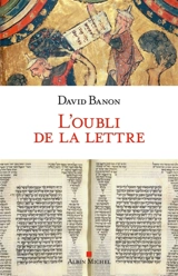 L'oubli de la lettre - David Banon