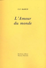 L'amour du monde - Charles-Ferdinand Ramuz