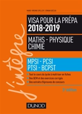 Maths, physique, chimie : visa pour la prépa 2018-2019 : MPSI, PCSI, PTSI, BCPST - Marie-Virginie Speller