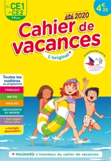 Cahier de vacances du CE1 au CE2, 7-8 ans : toutes les matières au programme : été 2020 - Christian Redouté