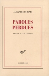 Paroles perdues - Alexandre Romanès