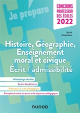 Histoire, géographie, enseignement moral et civique : écrit-admissibilité, concours professeur des écoles 2022 - Céline Sala