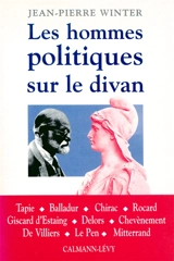 Les hommes politiques sur le divan - Jean-Pierre Winter