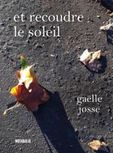 Et recoudre le soleil - Gaëlle Josse