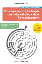 Pour une approche laïque des faits religieux dans l'enseignement - Jean-Louis Auduc