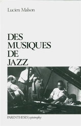 Des musiques de jazz - Lucien Malson