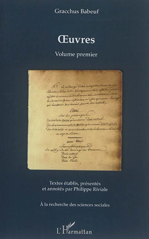 Oeuvres. Vol. 1 - Gracchus Babeuf
