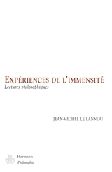 Expériences de l'immensité : lectures philosophiques - Jean-Michel Le Lannou