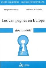Les campagnes en Europe : documents - Maryvonne Prévot