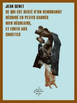 Ce qui est resté d'un Rembrandt déchiré en petits carrés bien réguliers, et foutu aux chiottes - Jean Genet