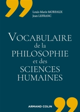 Nouveau vocabulaire de la philosophie et des sciences humaines - Louis-Marie Morfaux