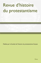 Revue d'histoire du protestantisme, n° 1 (2021)