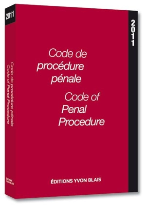 Code de procédure pénale 2011 - Québec
