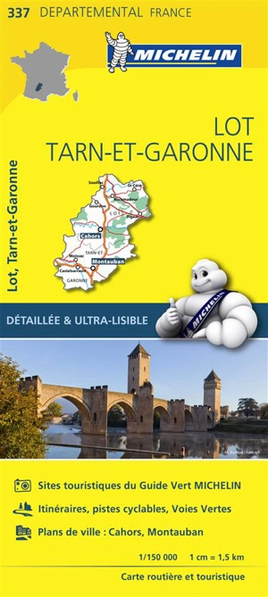 CARTE DEPARTEMENTALE LOT, TARN-ET-GARONNE - Collectif
