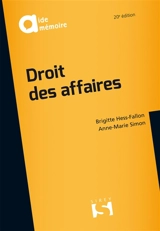 Droit des affaires - Brigitte Hess-Fallon