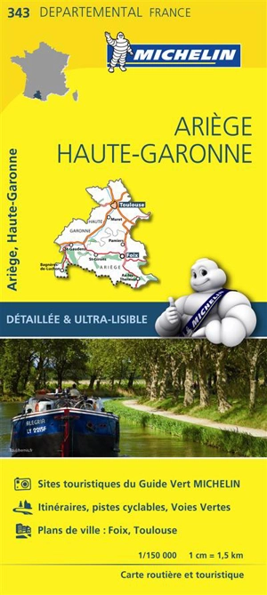 CARTE DEPARTEMENTALE ARIEGE, HAUTE-GARONNE - Collectif