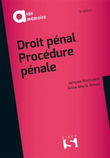 Droit pénal, procédure pénale - Jacques Borricand